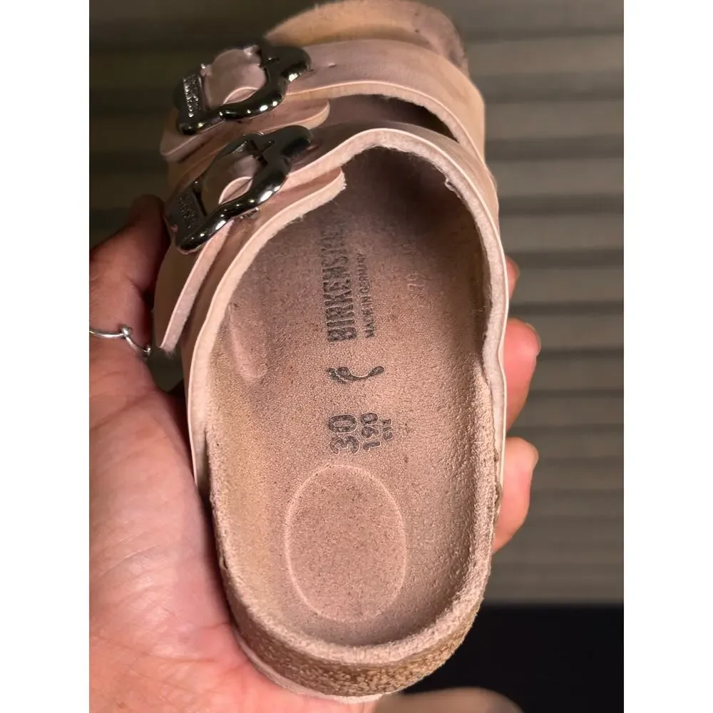 Birkenstock Kids Arizona Flower Buckle Light Rose Pink Sandals EU 30 US 12